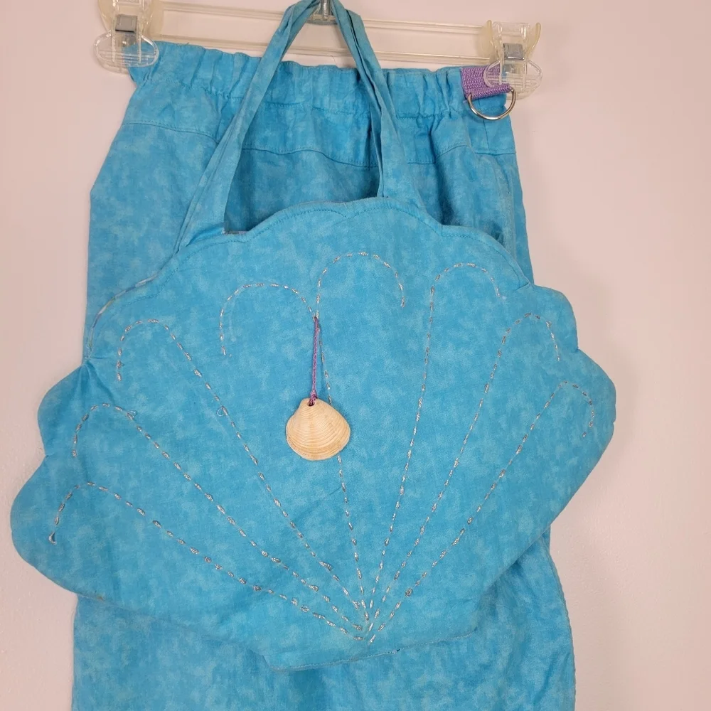 Hand Crafted Aqua & Purple Kids Mermaid Costume Beautifully Made XS- S